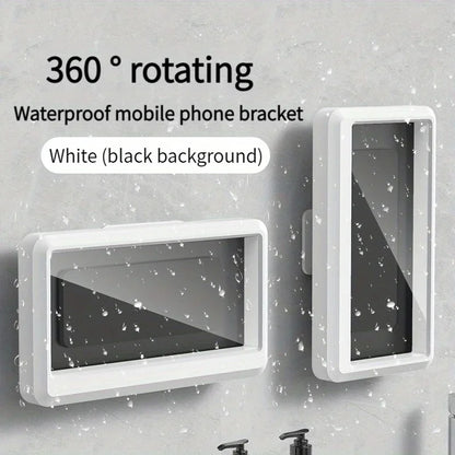 Fixed Waterproof and Anti-fog Mobile Phone Case Self-adhesive for Bathroom Shower Phone Holder Waterproof Touched Shower Phone