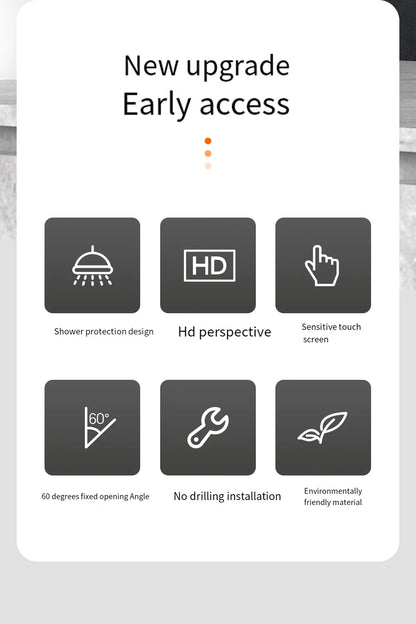 Fixed Waterproof and Anti-fog Mobile Phone Case Self-adhesive for Bathroom Shower Phone Holder Waterproof Touched Shower Phone